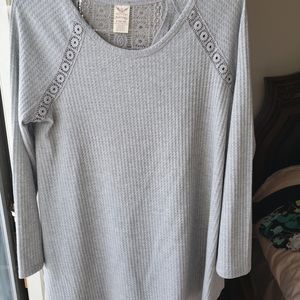Grey long sleeve with lace back detail
